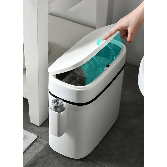 12L Bathroom Waste Bins Press-Type Trash Can Household Waterproof