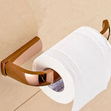 Rose Gold Brass Square Bathroom Accessories Set Bath Hardware Wall Mounted Towel