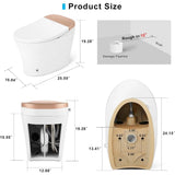 Smart Toilet, with Auto Open/Close Lid, Instant Warm Water