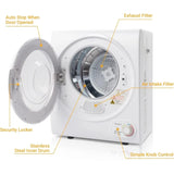 Portable Clothes Dryer, High End Laundry Front Load Tumble Dryer Machine with Stainless Steel Tub