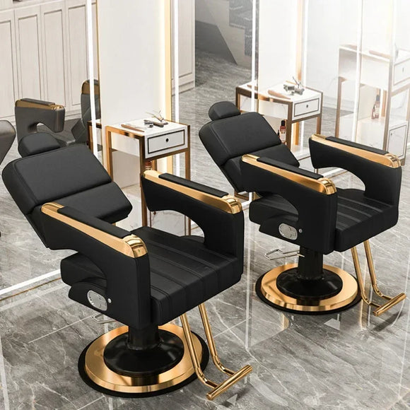Hairdressing Swivel Barber Chairs Recliner Adjustable Hair Cutting