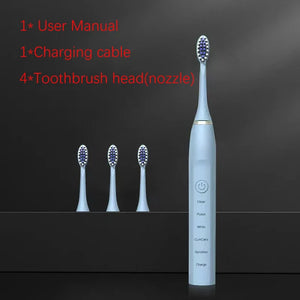 Sonic Electric Toothbrush Timer Brush 5 Mode USB Charger