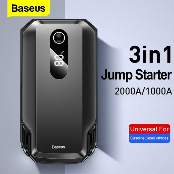 Baseus  Automotive Jump Starter Power Bank w/20000mAh 10000mAh 12V For Trucks, ATV, Motorcycle, ETC