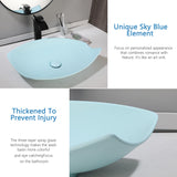 KEMAIDI Bathroom Vessel Sink Large Vessel Sink Bowl With Faucet