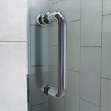 Shower Door, 38-42 "W X 72 "H, Semi-Frameless Pivot Doors, Brushed