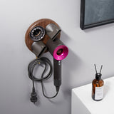 Wall Mounted Copper Wood Hair Dryer Storage Rack for Dyson Supersonic Hair Dryer