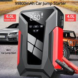 Car Jump Starter Power Bank 98000mah 12v Portable Multi-function w/Air Compressor