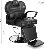 Artist Hand Barber Chair for Salon, Adjustable Height and Reclining