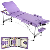 Massage Table Professional Massage Bed 3 Fold 82 Inches Height Adjustable