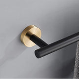 Black and Gold Stainless Steel Bathroom Hardware set Towel Bar Toilet Paper Holder Clothes Hook Bathroom Roll Towel Rack Ring