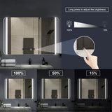 6500K Front and Blacklit Mirror Dimmable Bathroom Mirrors