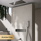 Luxury brass shower system with ceiling design, cold and hot