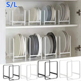 Kitchen Organizer Pot Lid Rack Plate Rack Dish Drying Rack Pot Lid Shelf Dish Rack Storage