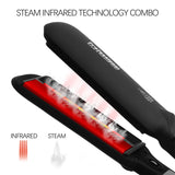 Hair Styler Professional Salon Ceramic Tourmaline Vapor Steam Flat Iron Hair S