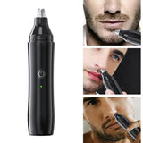 Black Electric Nose Hair Trimmer Rechargeable Ear and Nose Hair Trimmer Professional Painless