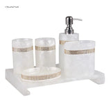 Bathroom Set Resin Soap Dispenser Toothbrush Holder Soap Dish Mouthwash Cup