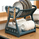 Dish Drying Rack Double Layer Kitchen Storage Shelf Set New Dish Drainer