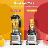 Professional Blender for Kitchen with 600ml Travel bottle, High-Speed Blender