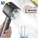 High-pressure Shower Head Set 5 Modes of Adjustment Showerhead