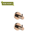 Glossy Rose Gold Bathroom Accessories 304 Stainless Steel Towel Rack Toilet Roll Paper