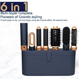 New Hair Dryer 6 in1 Multi Hair Styler Curling Iron Hair Straightener