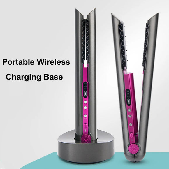 Wireless Hair Straightener Mini Flat Iron Usb Rechargeable Hair Straightening