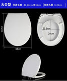 Thighten Black  Seat Lid Universal Slow Down Silent Toilet Seat