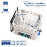 Touch type ultrasonic cleaning machine with heater, digital timer,