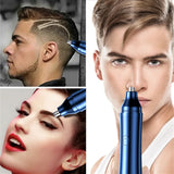 Black Electric Nose Hair Trimmer Rechargeable Ear and Nose Hair Trimmer Professional Painless