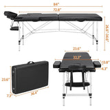 Massage Tables Portable 84inch Massage Bed Aluminium Height Adjustable