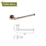 Glossy Rose Gold Bathroom Accessories 304 Stainless Steel Towel Rack Toilet Roll Paper