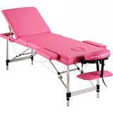 Massage Table 3 Fold 23.6" Wide, Height Adjustable Aluminum Massage Bed with Headrest