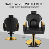 Barber Chair Salon Chair for Hair Stylist,Multi-Function Shampoo Tattoo Chair