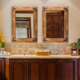 Bathroom Mirror, Natural Wood Bathroom Vanity Mirror