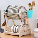 Dish Drying Rack Double Layer Kitchen Storage Shelf Set New Dish Drainer