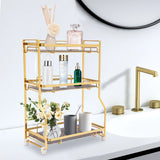 3 Tier Bathroom Countertop Organizer, Gold Bathroom Vanity