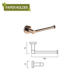 Glossy Rose Gold Bathroom Accessories 304 Stainless Steel Towel Rack Toilet Roll Paper