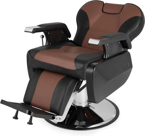 Barber Chair, 360° Swivel & Height Adjustable & Supports up to 440lbs