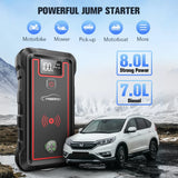 2500A Battery Jump Starter 23800mAh Power Bank w/10W Wireless Charging Capability