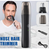 Black Electric Nose Hair Trimmer Rechargeable Ear and Nose Hair Trimmer Professional Painless