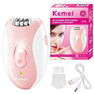 Kemei Rechargeable Women Epilator Electric Facial Body Hair Remover