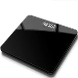 Gym Battery Body Scales Black Floor Scale Bathroom Tempered Glass Weighing