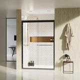 Shower Door, 44-48 "W, Sliding Showers Doors, Adjustable Semi-Frameless Bypass