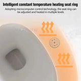 Toilet Seat Cover Toilet Seat Lid Intelligent NightLight Seat Heating and Temperature Adjustment