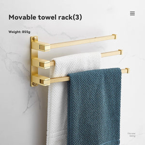 Gold All Copper Bathroom Hardware Set,Towel Rack,Paper Towel Rack,Bath