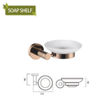 Glossy Rose Gold Bathroom Accessories 304 Stainless Steel Towel Rack Toilet Roll Paper