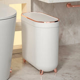 New 12L Luxury Press Trash Can with Foot For Bathroom For Kitchen Garbage