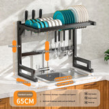 Expandable Kitchen Sink Shelf Bathroom Drainer Kitchen Storage Drying Shelf Tray