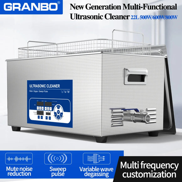 Reduction Ultrasonic Cleaner Multimode Sweep Pulse Degas Power Regulation Heater Bath