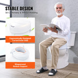 VEVOR Raised Toilet Seat 5inch Height Raised 300 lbs Screw Rod Locking for Elderly Handicap